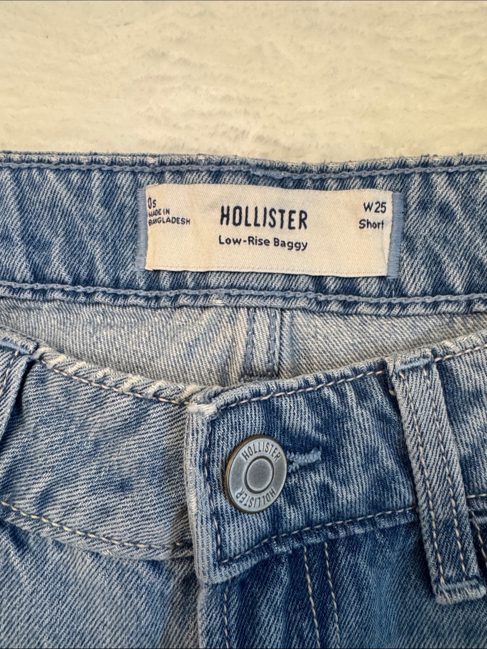 Hollister Light Blue Low-Rise Baggy Jeans